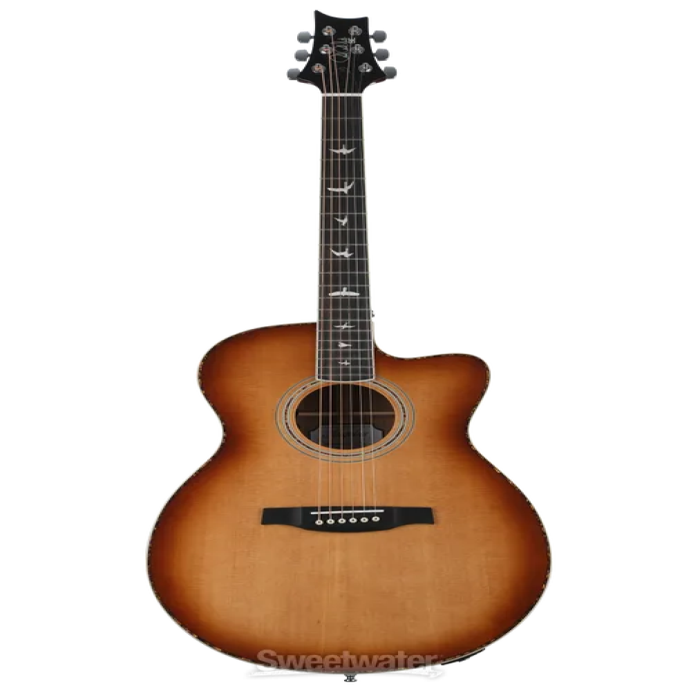 PRS SE AE40ETS Angeles Cutaway with Electronics and Case Tobacco Sunburst Acoustic Guitar
