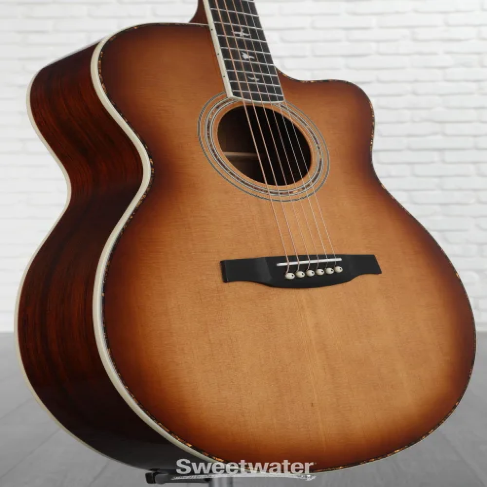 PRS SE AE40ETS Angeles Cutaway with Electronics and Case Tobacco Sunburst Acoustic Guitar