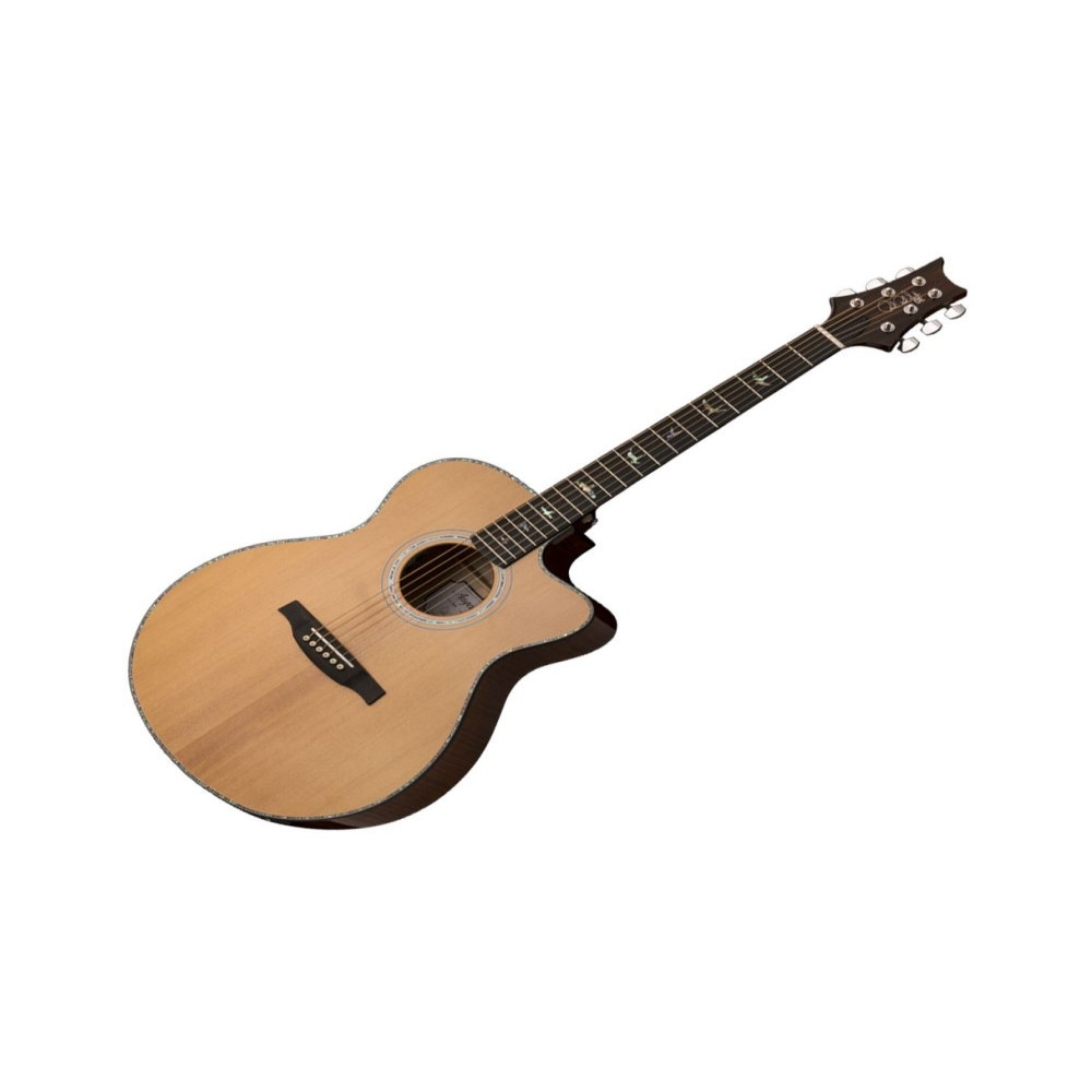 PRS SE AE50EBG Angeles Cutaway with Electronics and Case Natural Top and Black Gold Burst Back Acoustic Guitar