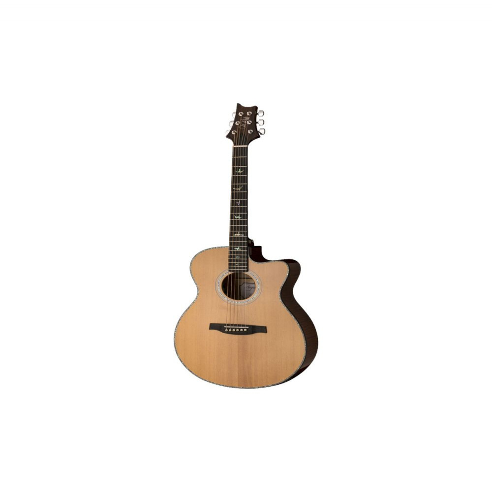 PRS SE AE50EBG Angeles Cutaway with Electronics and Case Natural Top and Black Gold Burst Back Acoustic Guitar