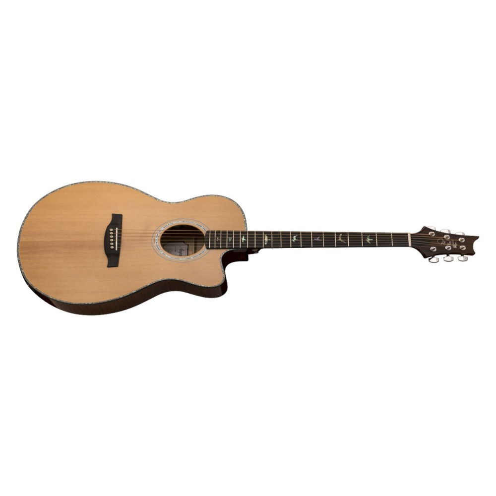 PRS SE AE50EBG Angeles Cutaway with Electronics and Case Natural Top and Black Gold Burst Back Acoustic Guitar