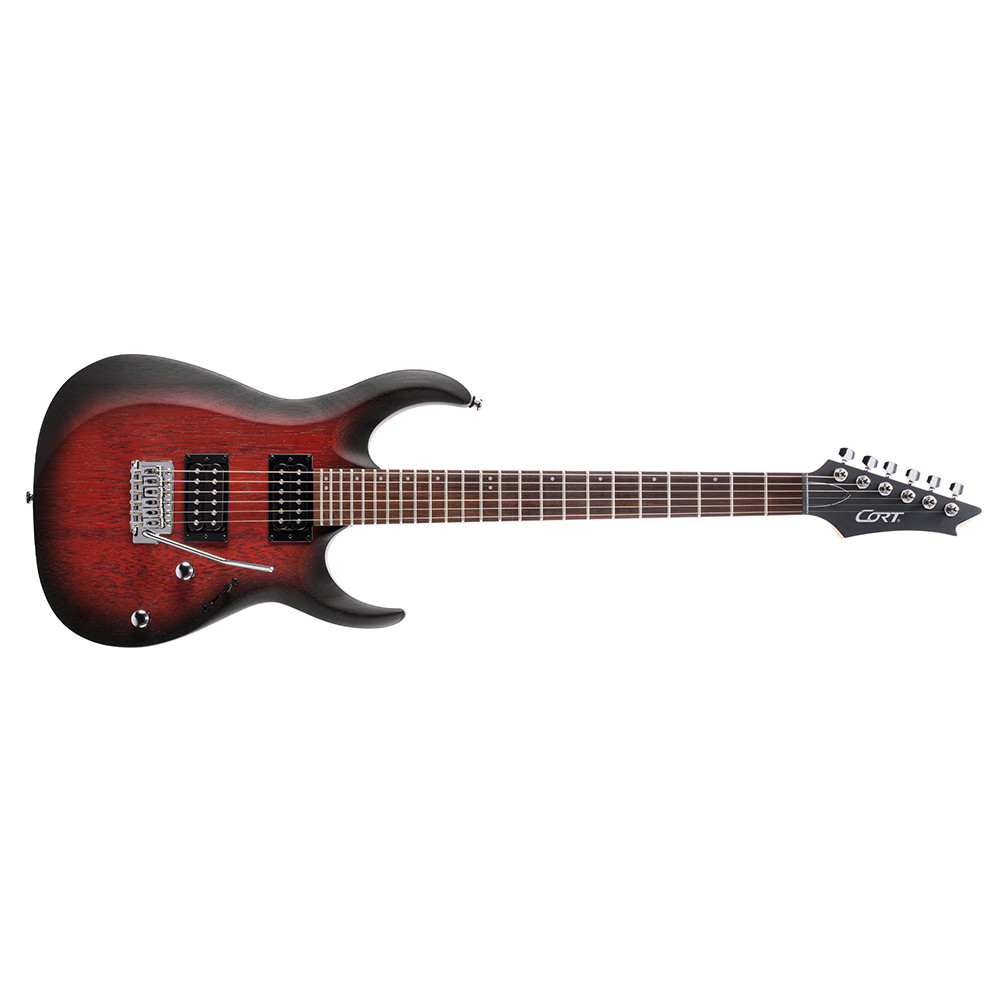 Cort X100 OPBB X Series Open Pore Black Cherry Burst Electric Guitar