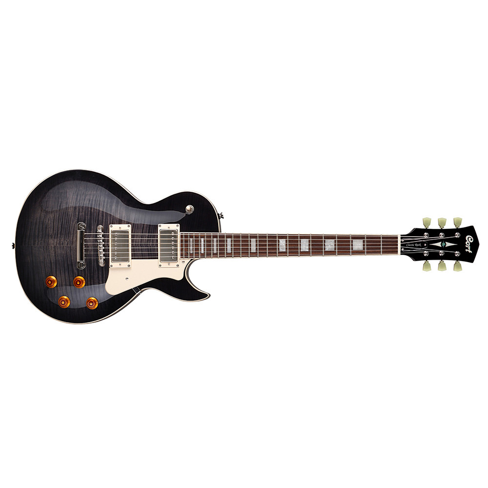 Cort CR250 TBK Classic Rock Series Trans Black Electric Guitar