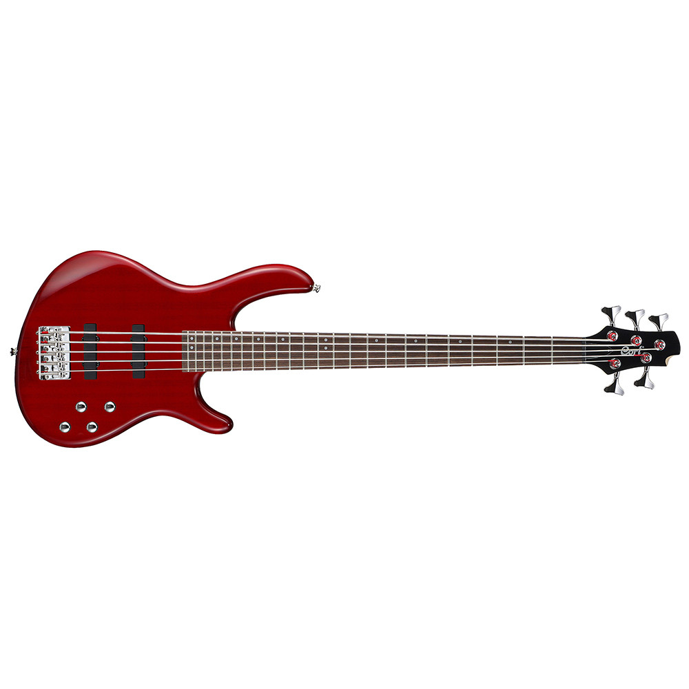Cort Action Bass V Plus TR Action Series Trans Red Electric Bass Guitar