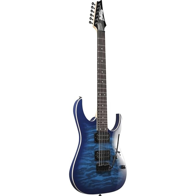 Ibanez GRX70QA-TBB RG Gio Series 6-String Transparent Blue Burst Electric Guitar