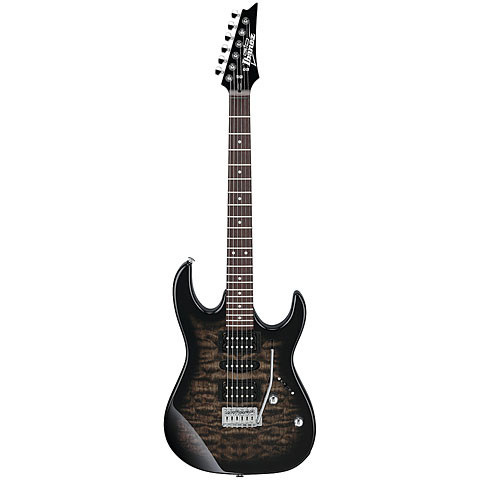 Ibanez GRX70QA-TKS RG Gio Series 6-String Transparent Black Sunburst Electric Guitar