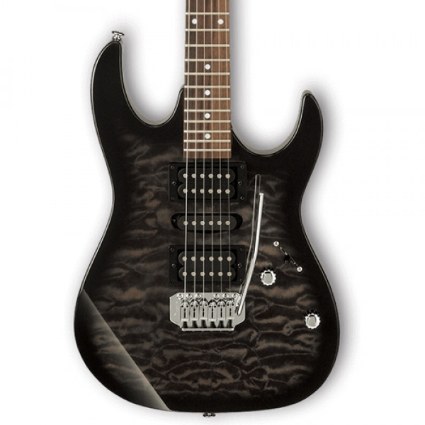 Ibanez GRX70QA-TKS RG Gio Series 6-String Transparent Black Sunburst Electric Guitar