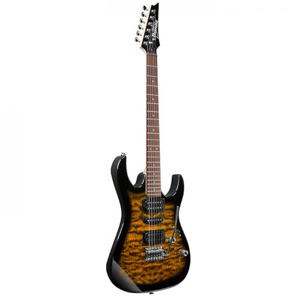 Ibanez GRX70QA-SB Gio 6 Strings in Sunburst with Gig Bag Electric Guitar
