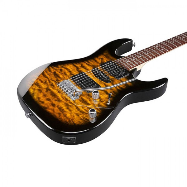 Ibanez GRX70QA-SB Gio 6 Strings in Sunburst with Gig Bag Electric Guitar