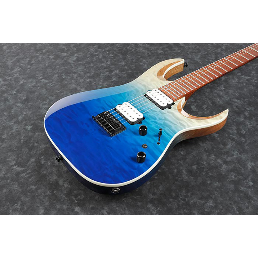 Ibanez RGA42HPQM-BIG with Bag in Blue Iceberg Gradation Electric Guitar