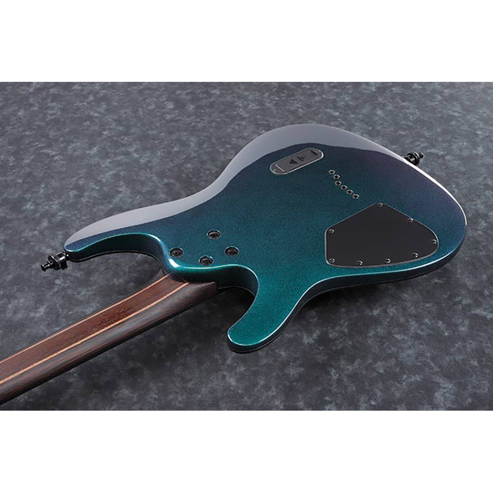Ibanez S671ALB-BAB Axion Label 6-String Blue Chameleon with Gig Bag Electric Guitar