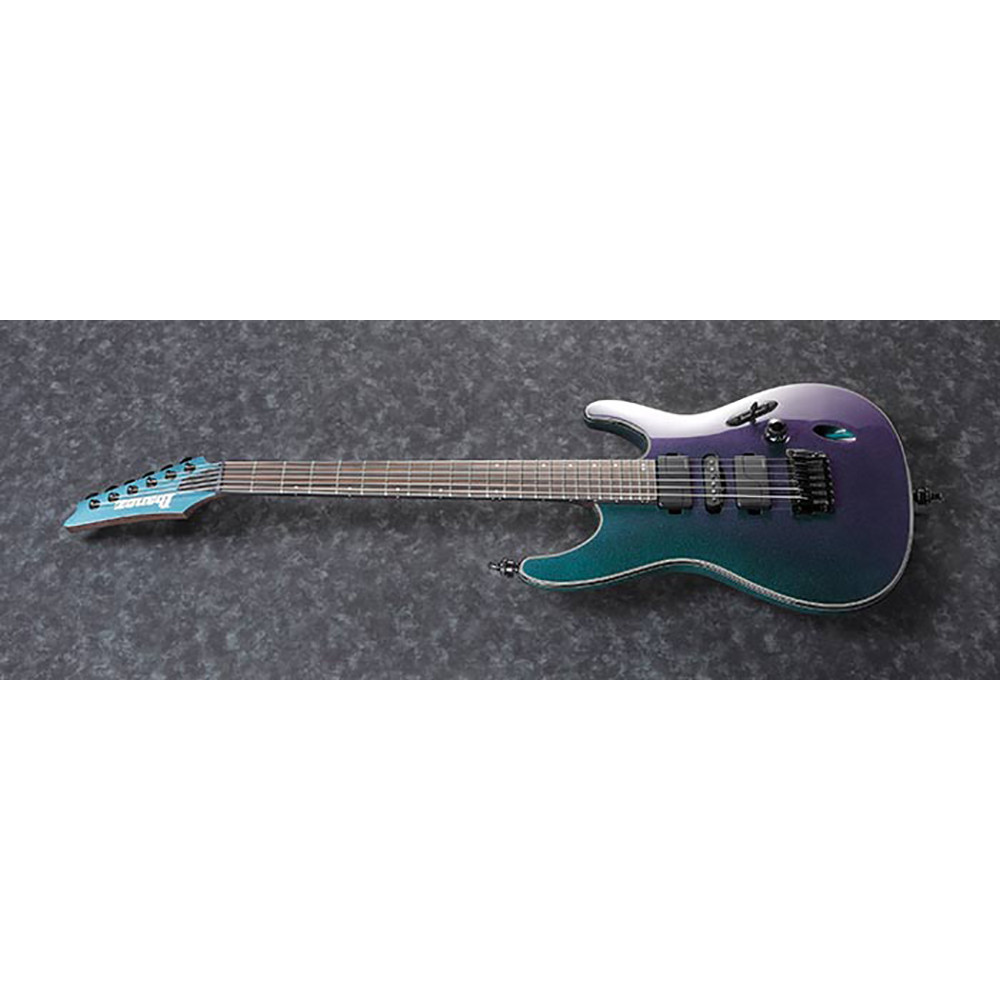 Ibanez S671ALB-BAB Axion Label 6-String Blue Chameleon with Gig Bag Electric Guitar