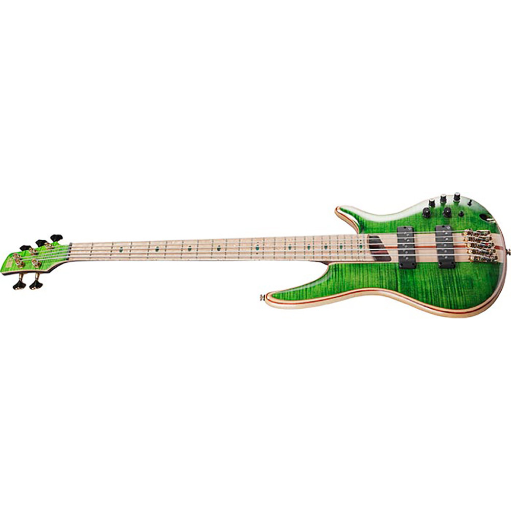Ibanez SR5FMDX-EGL Premium Series 5 String Emerald Green Low Gloss with Gig Bag Bass Guitar