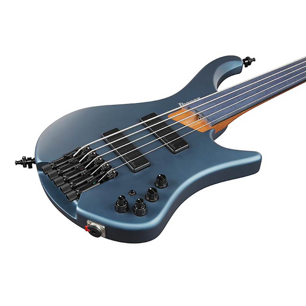 Ibanez EHB1005F-AQM 5-String Multi-Scale Ergonomic Headless Fretless Arctic Ocean Matte Bass Guitar