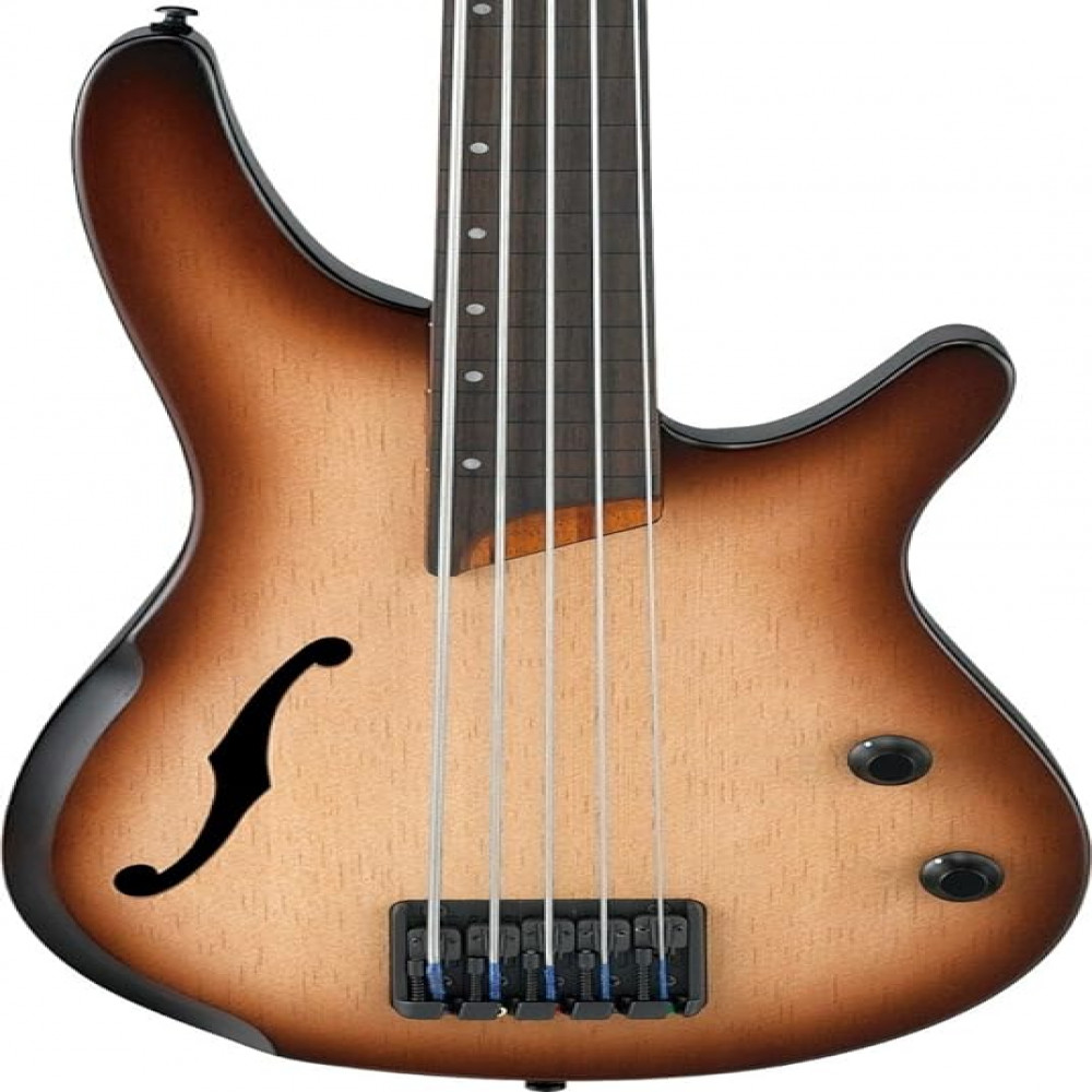 Ibanez SRH505F-NNF 5 String Natural Browned Burst Flat Bass Guitar