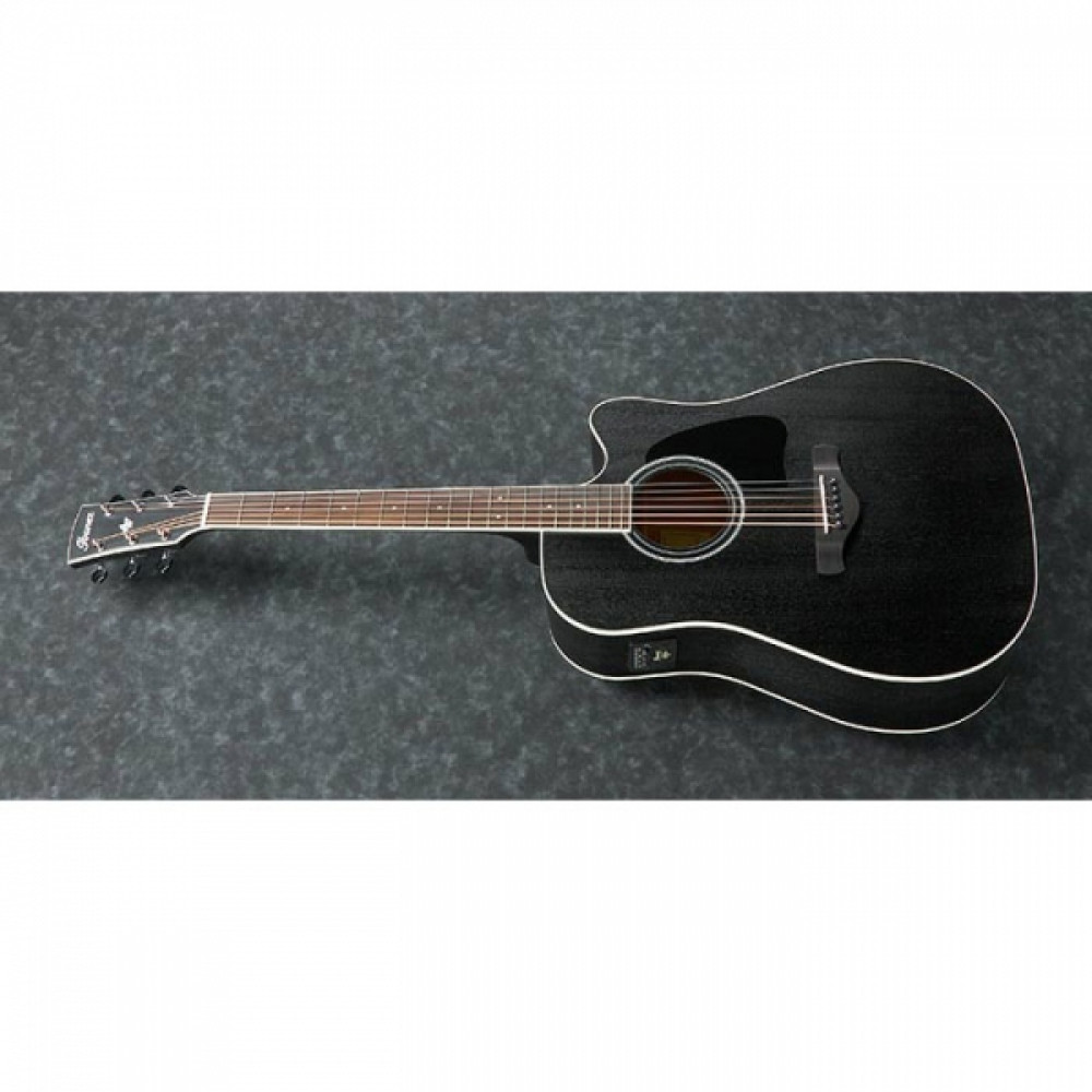 Ibanez AW84CE-WK Weathered Black Open Pore Acoustic Guitar
