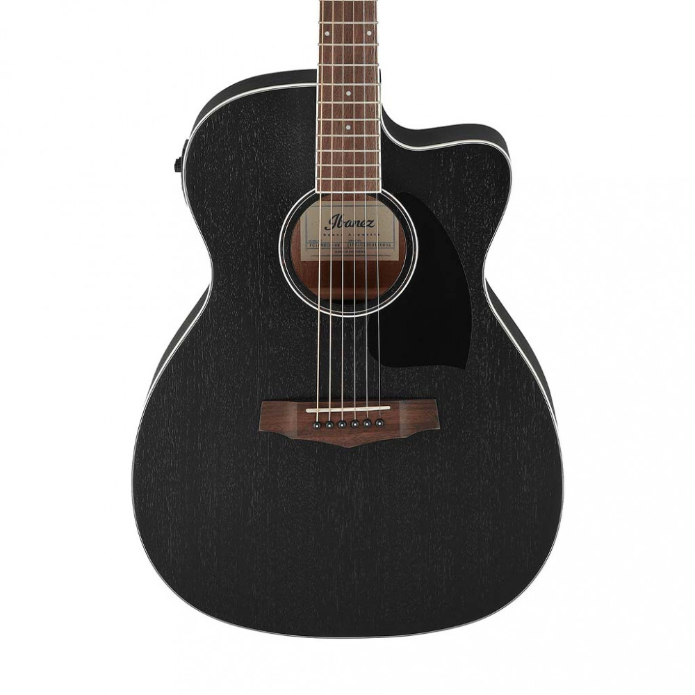 Ibanez PC14MHCE-WK PF Series Cutaway Grand Concert body Weathered Black Open Pore Semi Acoustic Guitar