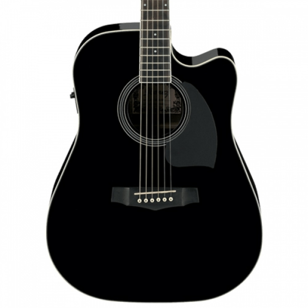 Ibanez PF15ECE-BK Cutaway Dreadnought body Black High Gloss Semi Acoustic Guitar