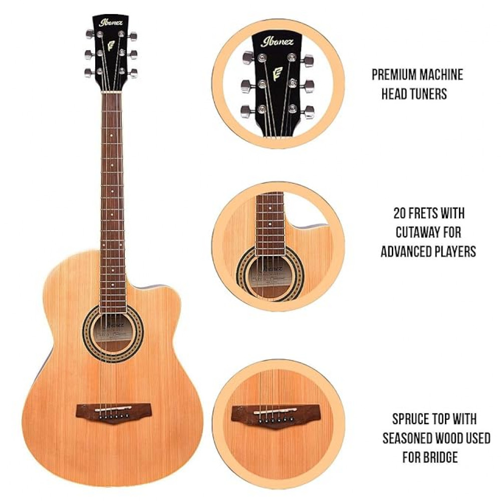 Ibanez MD39C-NT MD series Rosewood Natural Acoustic Guitar
