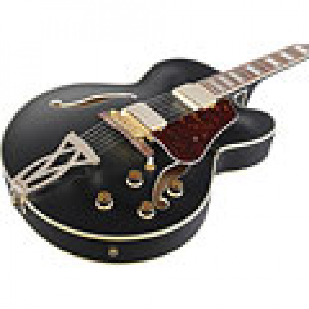 Ibanez AF75G-BKF Hollowbody AF Series Artcore Expressionist Expressionist Black Flat Electric Guitar