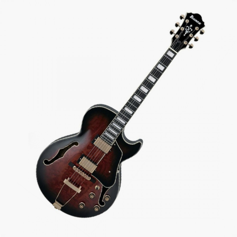 Ibanez AG95QA-DBS Hollowbody AG Artcore Expressionist Dark Brown Sunburst Electric Guitar