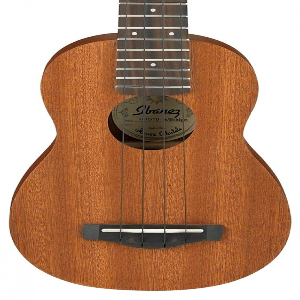Ibanez UKS10 Acoustic Soprano with Bag Brown Ukulele