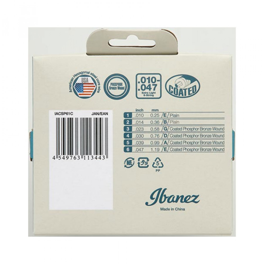 Ibanez IACSP61C Acoustic Guitar String Phosphor Bronze Wound 010-047
