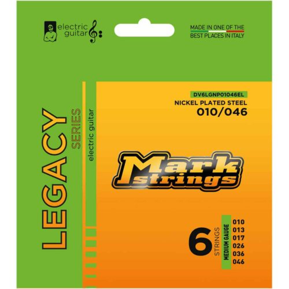 DV Mark DV6LGNP01046EL Legacy Series Nickel Plated Steel Medium Gauge Electric Guitar Strings