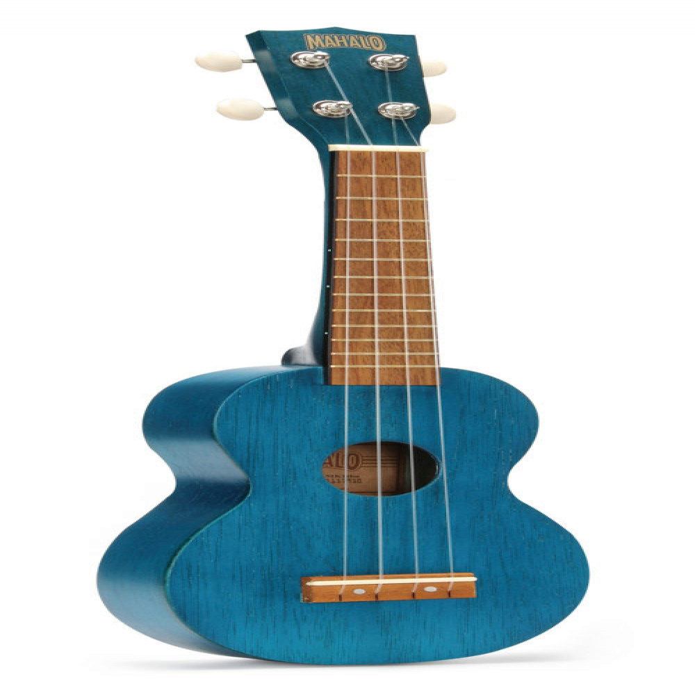 Mahalo MK1TBU Kahiko Series Transparent Blue Soprano Ukulele