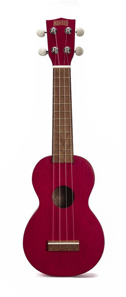 Mahalo MK1BATRD Kahiko Batik Series Transparent Red Soprano Ukulele