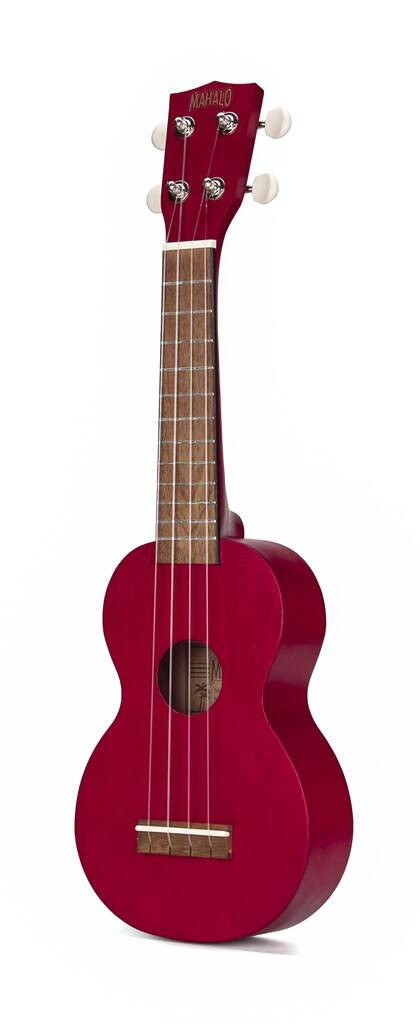 Mahalo MK1BATRD Kahiko Batik Series Transparent Red Soprano Ukulele