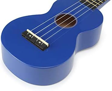 Mahalo MR1BU Rainbow Series Blue Soprano Ukulele with Bag