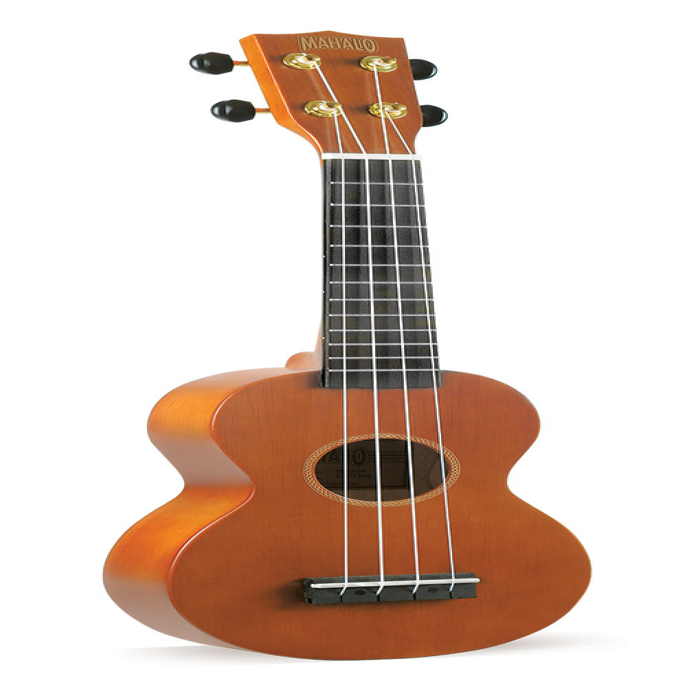 Mahalo MR1TBR Rainbow Series Transparent Brown Soprano Ukulele with Bag