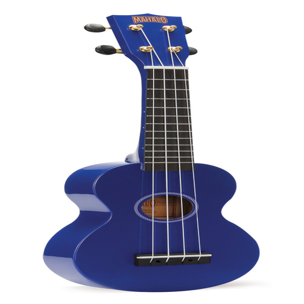 Mahalo MR1BUK Rainbow Series Blue Soprano Ukulele Pack with Bag