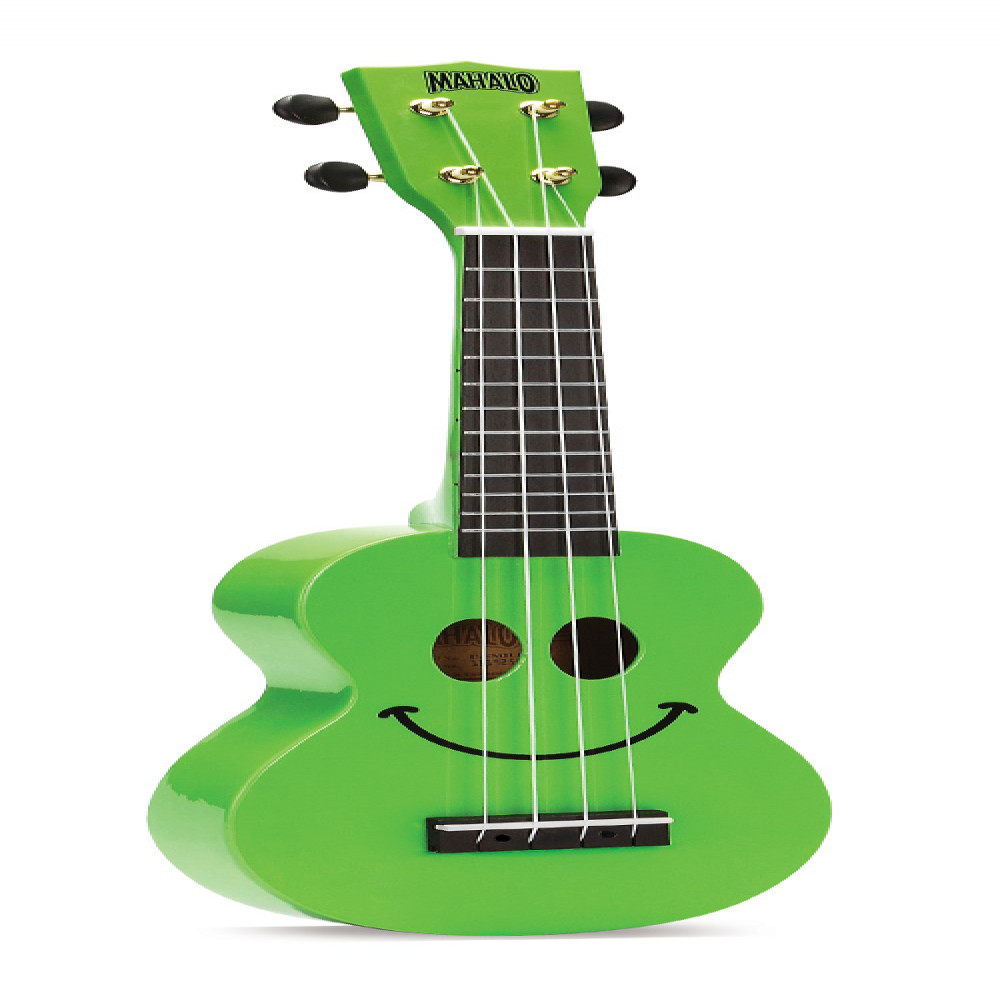 Mahalo U-SMILE GN U-Smile Series Green Soprano Ukulele With Bag