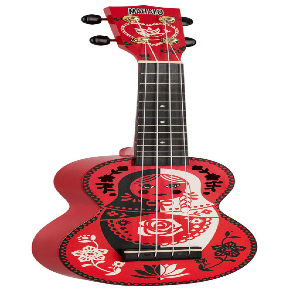 Mahalo MA1RD Art Series Russian Doll Soprano Ukulele with Bag