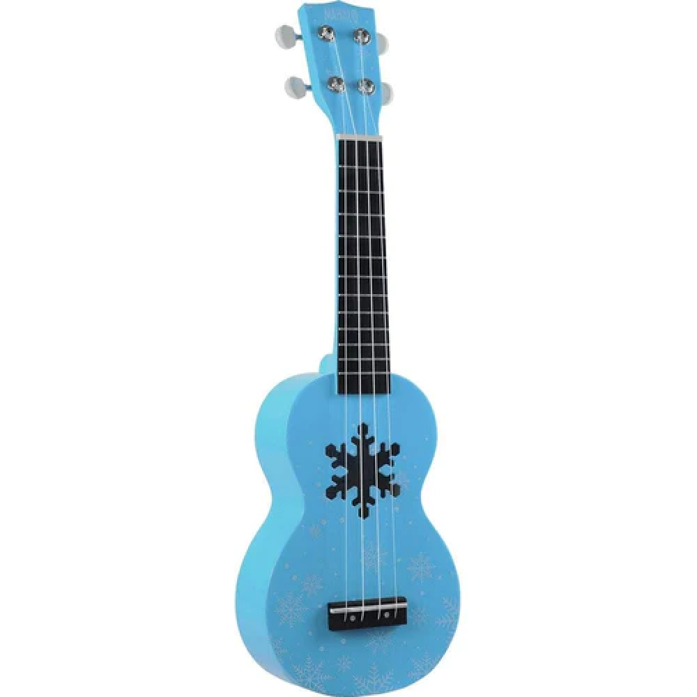 Mahalo MD1SNBU Designer Series Snow Glacier Blue Soprano Ukulele with Bag