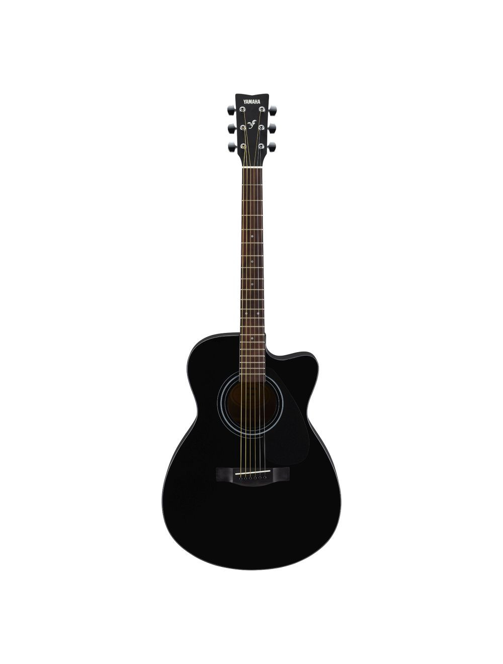 Yamaha FS80C Concert Cutaway Rosewood Black Acoustic Guitar with guitar bag