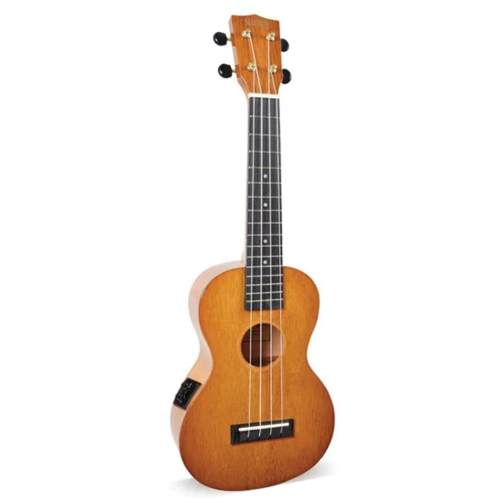 Mahalo MH2VTVNA Hano Series Electric Acoustic Vintage Natural Concert Ukulele With Bag