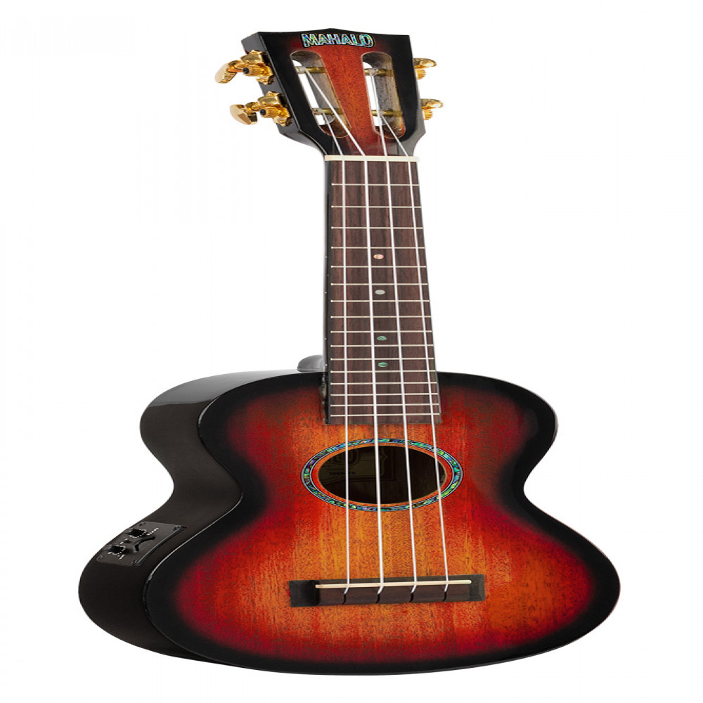 Mahalo MJ2VT3TS Java Series Electric Acoustic 3 Tone Sunburst Concert Ukulele With Bag