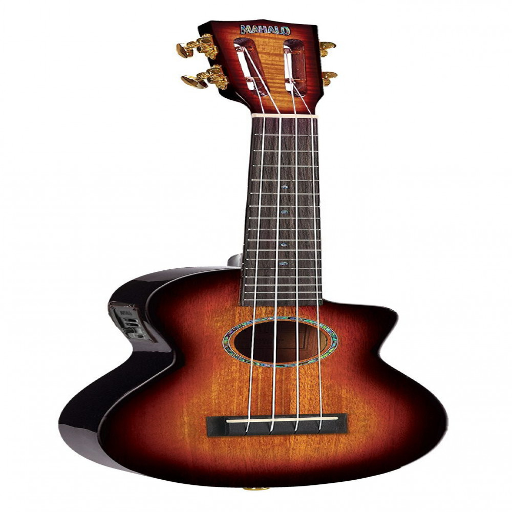 Mahalo MJ2CE3TS Java Series Cutaway 3 Tone Sunburst Concert Ukulele With Bag