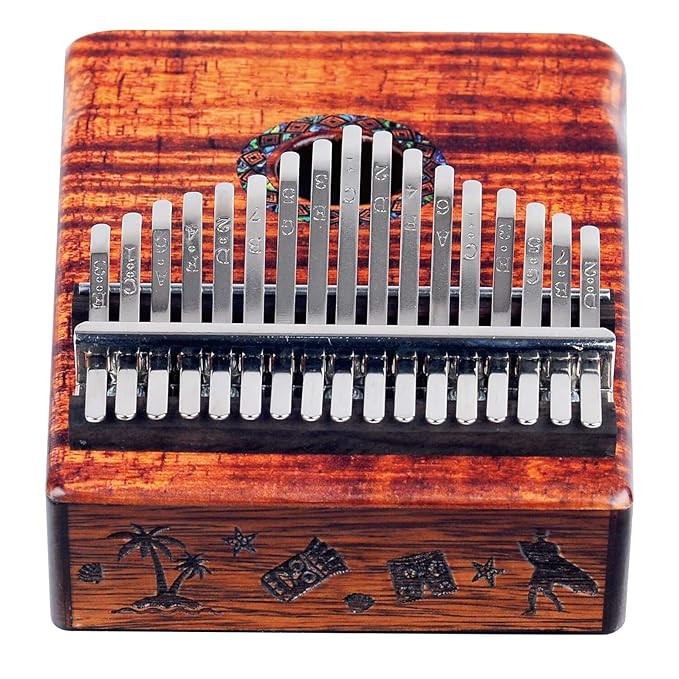 Mahalo MKA17KA Photo Flame Koa Kalimba with Bag & Tuning Hammer