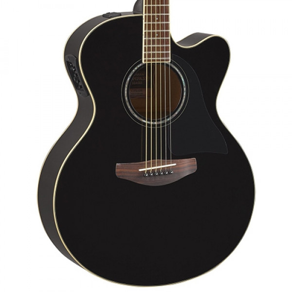 Yamaha CPX600 Medium Jumbo Cutaway Rosewood Black Acoustic Guitar