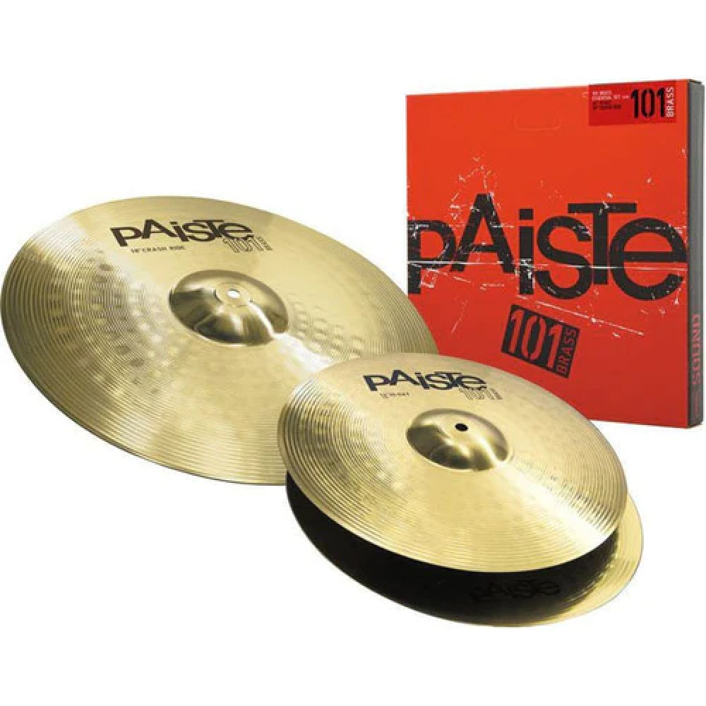 Paiste 000014ES14 101 Brass Essential Cymbal Set with 14" Hi-Hats & 18" Crash Ride