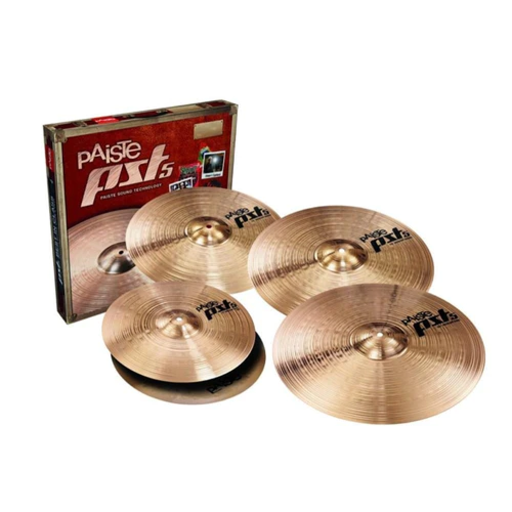 Paiste 000068US16 PST 5 Series Universal Cymbal Set with 14" Hi-Hats, 18" Crash Ride, 20" Ride & 16" Crash