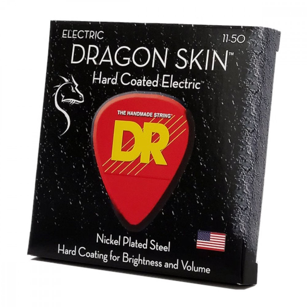 DR DSE-11 Electric Guitar Strings Dragon Skin .011-.050, Heavy -Set 2