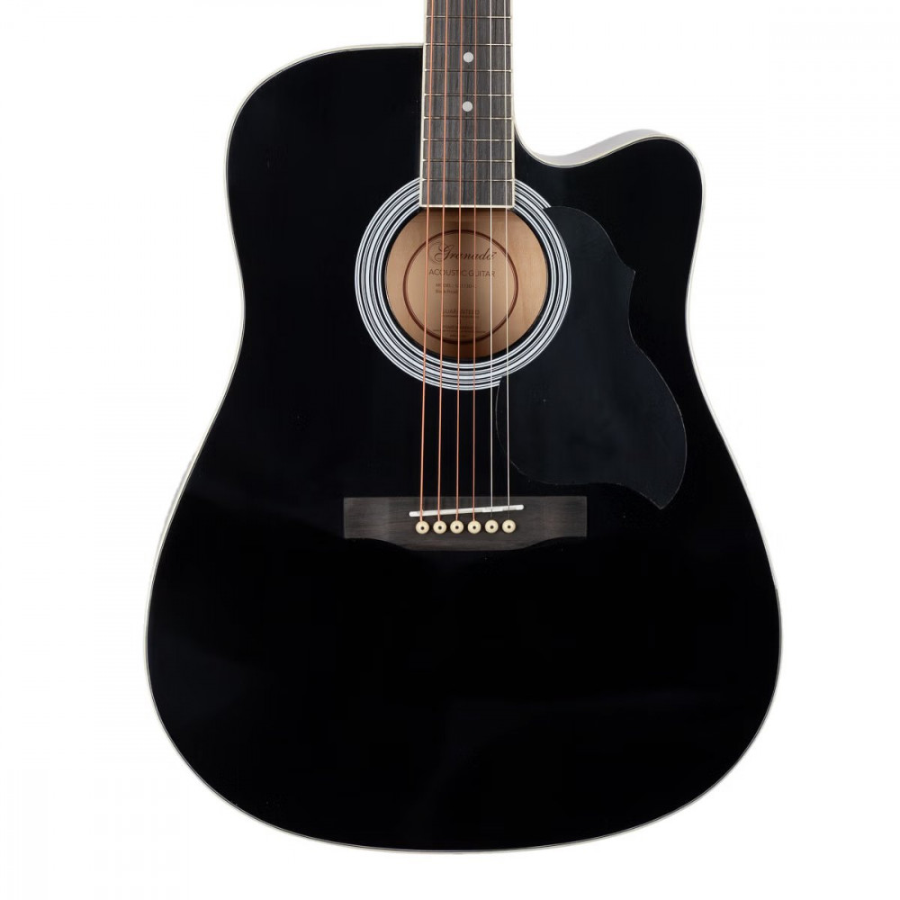Granada GL113D-C Cut-Away Black Gloss Acoustic Guitar