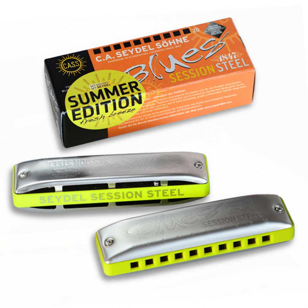 Seydel 10301C-S Blues Session Steel Key C Summer Edition Harmonica