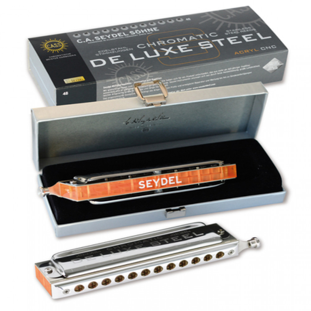 Seydel 54480G Chromatic De Luxe Steel Key G Harmonica