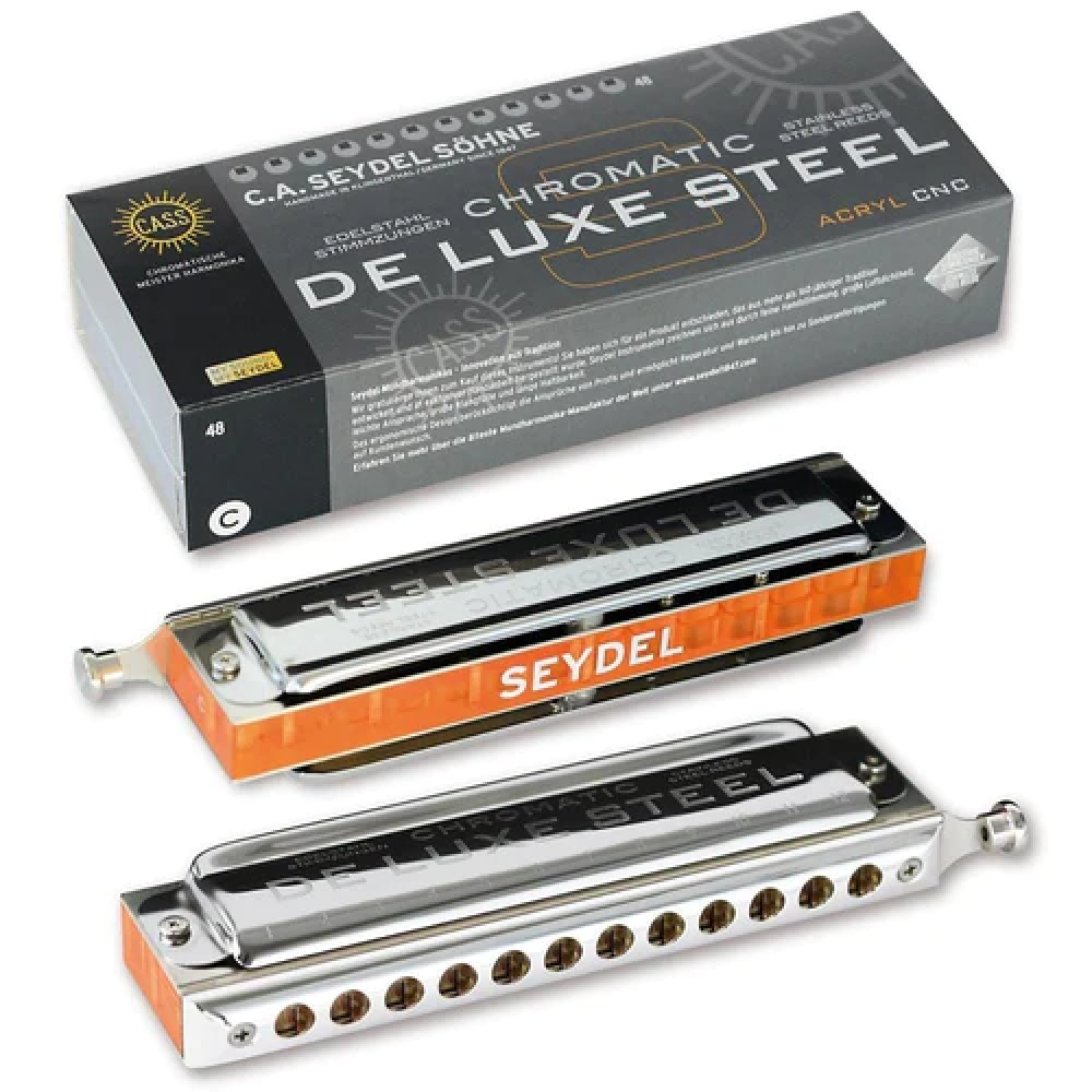 Seydel 54488C Chromatic De Luxe Steel Orchestra Key C Harmonica